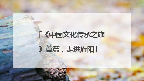 《中国文化传承之旅》首篇，走进旌阳