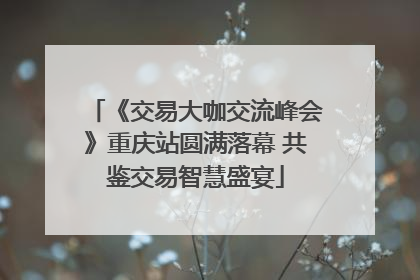 《交易大咖交流峰会》重庆站圆满落幕 共鉴交易智慧盛宴