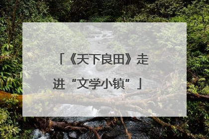 《天下良田》走进“文学小镇”