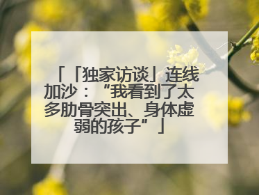「独家访谈」连线加沙：“我看到了太多肋骨突出、身体虚弱的孩子”