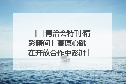 「青洽会特刊·精彩瞬间」高原心跳 在开放合作中澎湃