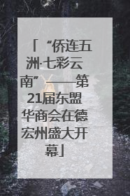 “侨连五洲·七彩云南”——第21届东盟华商会在德宏州盛大开幕