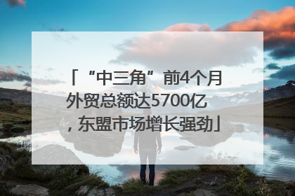 “中三角”前4个月外贸总额达5700亿，东盟市场增长强劲
