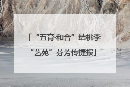 “五育·和合”结桃李 “艺苑”芬芳传捷报