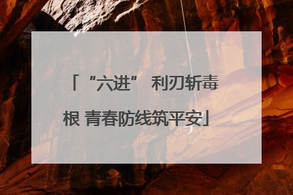 “六进” 利刃斩毒根 青春防线筑平安