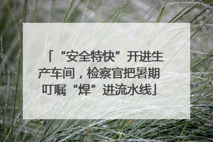 “安全特快”开进生产车间，检察官把暑期叮嘱“焊”进流水线