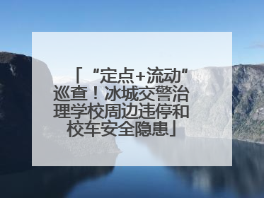 “定点+流动”巡查！冰城交警治理学校周边违停和校车安全隐患