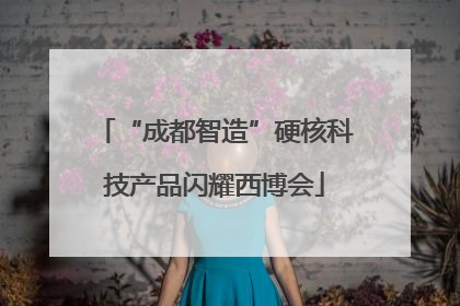 “成都智造”硬核科技产品闪耀西博会