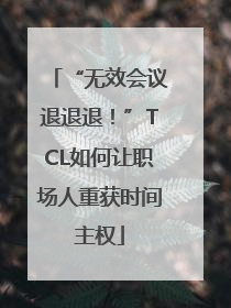 “无效会议退退退！”TCL如何让职场人重获时间主权