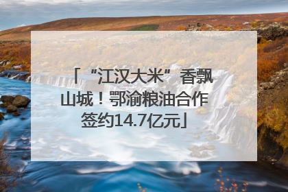 “江汉大米”香飘山城！鄂渝粮油合作签约14.7亿元