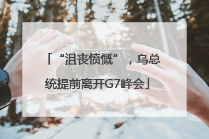 “沮丧愤慨”，乌总统提前离开G7峰会