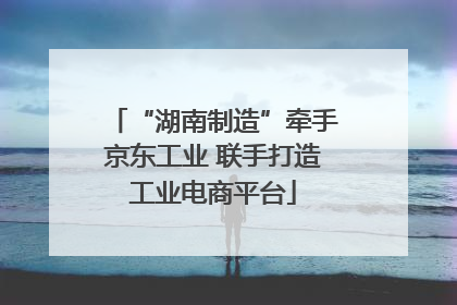 “湖南制造”牵手京东工业 联手打造工业电商平台