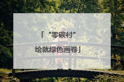 “零碳村” 绘就绿色画卷