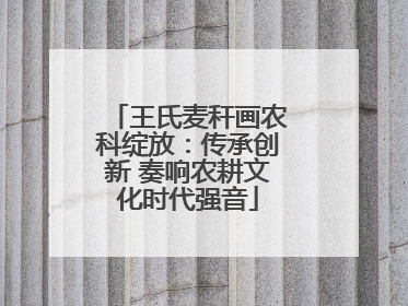 王氏麦秆画农科绽放：传承创新 奏响农耕文化时代强音