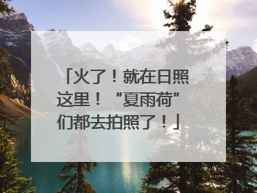 火了！就在日照这里！“夏雨荷”们都去拍照了！