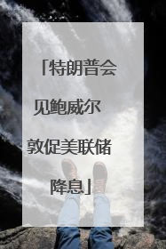 特朗普会见鲍威尔 敦促美联储降息
