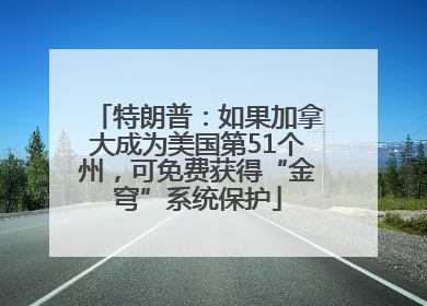 特朗普：如果加拿大成为美国第51个州，可免费获得“金穹”系统保护