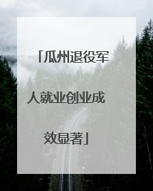 瓜州退役军人就业创业成效显著