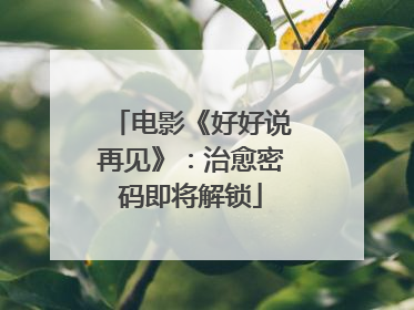 电影《好好说再见》：治愈密码即将解锁
