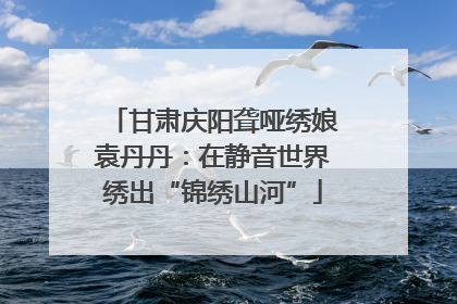 甘肃庆阳聋哑绣娘袁丹丹：在静音世界绣出“锦绣山河”