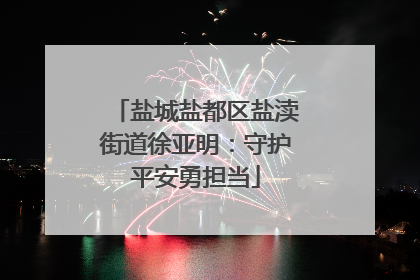 盐城盐都区盐渎街道徐亚明：守护平安勇担当