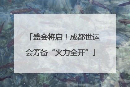 盛会将启！成都世运会筹备“火力全开”