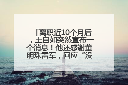 离职近10个月后，王自如突然宣布一个消息！他还感谢董明珠雷军，回应“没看过格力工资条”：真的不那么重要！