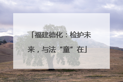 福建德化：检护未来，与法“童”在
