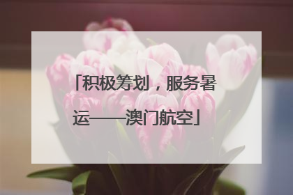 积极筹划，服务暑运——澳门航空