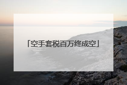 空手套税百万终成空