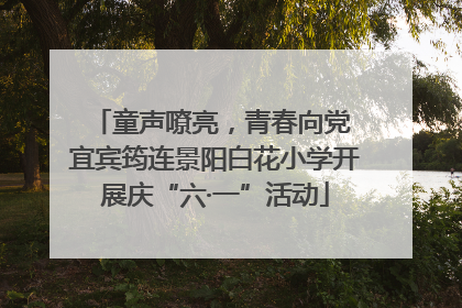 童声嘹亮，青春向党 宜宾筠连景阳白花小学开展庆“六·一”活动