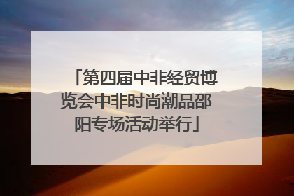 第四届中非经贸博览会中非时尚潮品邵阳专场活动举行