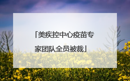 美疾控中心疫苗专家团队全员被裁