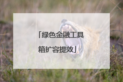 绿色金融工具箱扩容提效