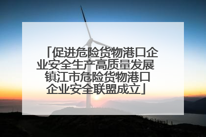 促进危险货物港口企业安全生产高质量发展 镇江市危险货物港口企业安全联盟成立