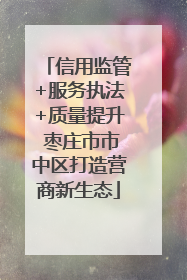 信用监管+服务执法+质量提升 枣庄市市中区打造营商新生态