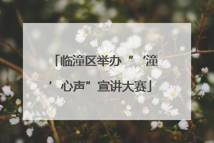临潼区举办“‘潼’心声”宣讲大赛