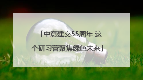 中意建交55周年 这个研习营聚焦绿色未来