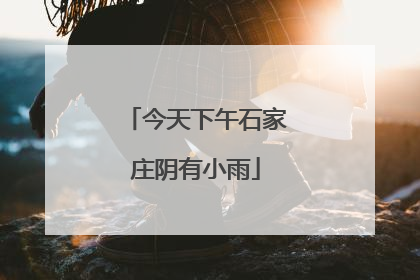 今天下午石家庄阴有小雨
