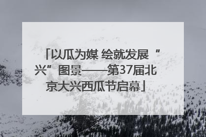 以瓜为媒 绘就发展“兴”图景——第37届北京大兴西瓜节启幕