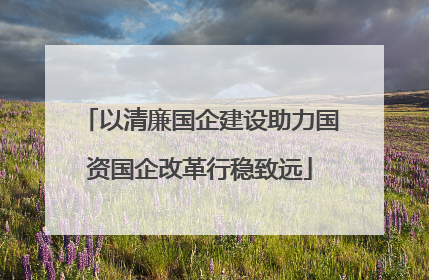 以清廉国企建设助力国资国企改革行稳致远