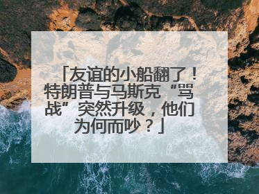 友谊的小船翻了！特朗普与马斯克“骂战”突然升级，他们为何而吵？