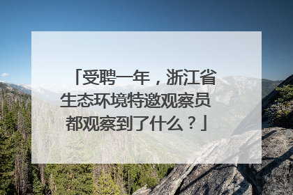 受聘一年，浙江省生态环境特邀观察员都观察到了什么？