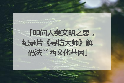 叩问人类文明之思，纪录片《寻访大师》解码法兰西文化基因