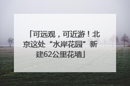 可远观，可近游！北京这处“水岸花园”新建62公里花墙