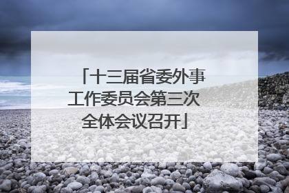 十三届省委外事工作委员会第三次全体会议召开