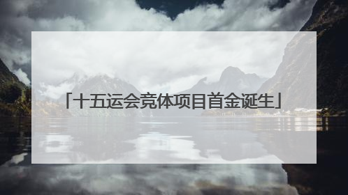 十五运会竞体项目首金诞生