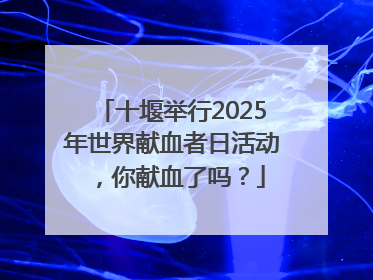 十堰举行2025年世界献血者日活动，你献血了吗？