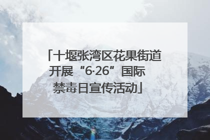 十堰张湾区花果街道开展“6·26”国际禁毒日宣传活动