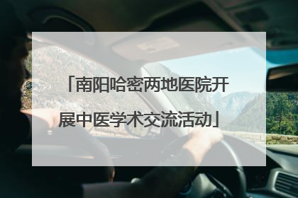 南阳哈密两地医院开展中医学术交流活动